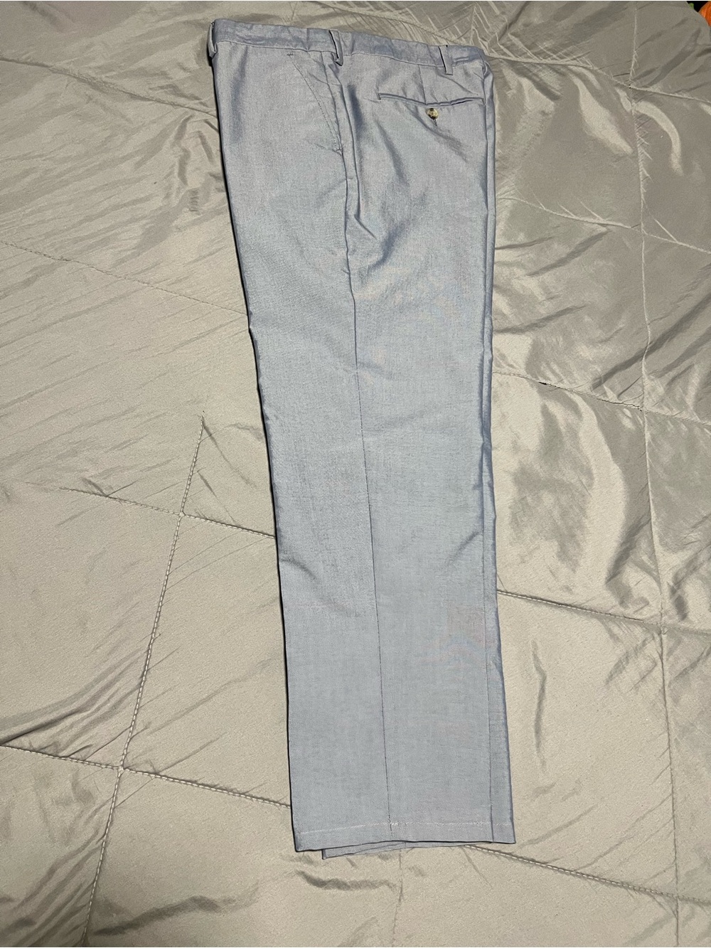 Zara Men's Light Blue Tailored Dress Pants